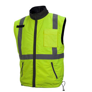Chaqueta de Invierno Cómoda de Alta Visibilidad ANSI Clase 2, Impermeable, con LED Intermitente, Logotipo Personalizado, Color Naranja de Seguridad, con Cremallera Reflectante - Product Image 3