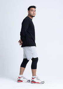 Shorts de bain islamiques Awrah pour hommes avec logo personnalisé, couleur unie, écologiques, séchage rapide, imperméables, pour sports de plein air, Halal, Sunnites - Product Image 4
