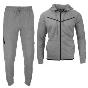 Conjunto Deportivo Personalizado para Hombre con Bloques de Color, Chaqueta con Cierre Completo y Cuello Alto y Pantalones Deportivos a Juego - Product Image 4