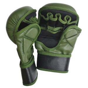 Gants de MMA en cuir de haute qualité pour les entraînements d'arts martiaux, les séances de fitness, paume antidérapante, fermeture à boucle réglable, durables - Product Image 4