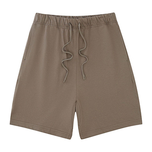Shorts Bermuda en coton uni pour homme, taille mi-haute, avec cordon de serrage, décontractés, respirants, tissés, pour le sport - Product Image 3