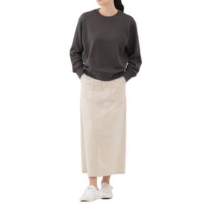 เสื้อสเวตเชิ้ตคอกลมโอเวอร์ไซส์ผ้าฝ้าย 100% สำหรับผู้หญิง ออกแบบเองได้ คุณภาพสูง ทรงหลวมไหล่ตก สีพื้น เสื้อสเวตเชิ้ตแบบยูนิเซ็กซ์ - Product Image 4