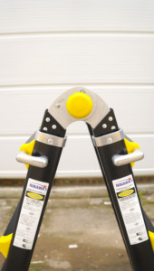 VIETLADDERS NVLB-44 Aluminum Alloy Combination Ladders Folding Design Manual <b>Lock</b> Mechanism Black <b>Wheels</b> Safety 150kg Load - Product Image 2