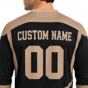 Maillot de hockey sur glace personnalisé pour homme, manches longues, col en V, impression par sublimation OEM, polyester 100% premium, séchage rapide, coupe athlétique coupe-vent - Product Image 5