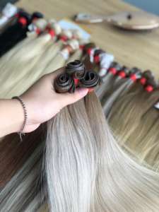 Extensions de cheveux humains vierges à 100% Genius Weft vietnamiennes, cuticules alignées, lisses comme des baguettes, avec mèches pour les clients du Royaume-Uni et des États-Unis - Product Image 2