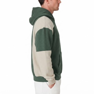 Sudadera con Capucha Oversize para Hombre, Diseño Digital con Bloques de Color, Forro Polar, Bolsillo Canguro, Estilo Casual Urbano, Transpirable, para Invierno - Product Image 6