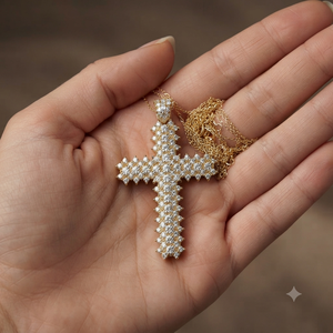 Pendentifs croix à bords dentelés en argent 925 avec diamant de laboratoire, personnalisés, religieux, unisexe, cadeau de fiançailles, breloques chrétiennes unisexes, bijoux - Product Image 3