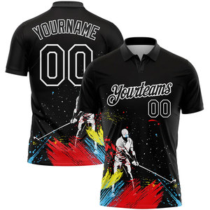 Camiseta de Golf de Manga Corta con Botones para Mujer, Diseño Sublimado, Blanca, para Verano, Polo para Hombre - Product Image 1