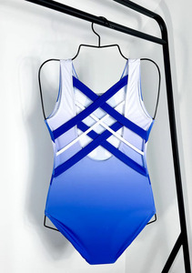 Conjuntos de Danza para Niñas CONX, Azul Degradado, Sin Mangas, con Pedrería, Ropa de Danza, Poliéster, Cintura Elástica, Ropa de Baile para Escenario - Product Image 6