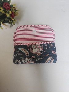 Shree Balajee Garments Stripe Green Quilted <b>Sunglasses</b> <b>Case</b> <b>for</b> Women | Handmade Cotton Eyewear Pouch Model Q P-1 Rectangle - Product Image 6