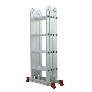 Échelle de haute qualité 4*3 étapes en aluminium <span class=keywords><strong>pliable</strong></span> et polyvalente avec charnière de verrouillage - Product Image 6