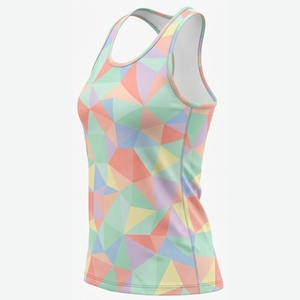 Débardeur à capuche sans manches pour homme à motif géométrique, séchage rapide, respirant, col rond, en polyester tricoté, personnalisable - Product Image 4