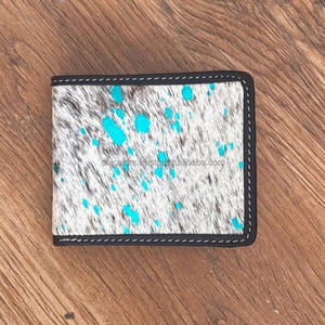 กระเป๋าสตางค์หนังแท้แบบพับสองทบสำหรับผู้ชายหนังวัวแท้หรูหราดีไซน์ใหม่มีที่ใส่บัตรของขวัญเงินสดสำหรับผู้ชาย - Product Image 4