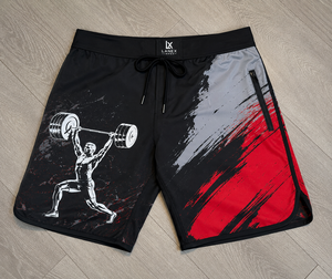Custom Men's Weightlifting Board Shorts Quick Dry <b>Surf</b> Shorts Gym Fitness Beach Swim Trunks Sublimation Printed OEM ODM Design - Product Image 6