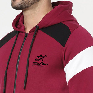 Sweat à capuche zippé pour homme, 100% coton, respirant, imperméable, motif uni, couleur personnalisable, prix de gros abordable, idéal pour l'hiver - Product Image 6