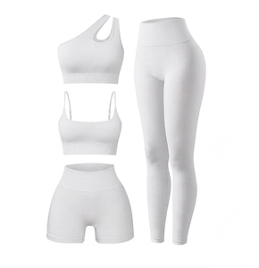 Ensemble de soutien-gorge de yoga pour femmes, tenue de sport sans couture, soutien-gorge de sport et leggings taille haute, tenue d'entraînement sans couture - Product Image 6