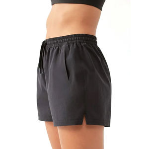 Shorts de sport pour femmes à taille haute, respirants, à séchage rapide, en coton, avec ceinture élastique, logo personnalisé, colorés, lavables, écologiques, pour l'été - Product Image 2