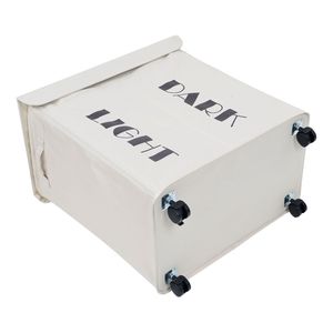 Cesto Portabiancheria Pieghevole Bianco RT con Coperchio e Ruote, Struttura in Filo di Ferro, Design Richiudibile - Product Image 4