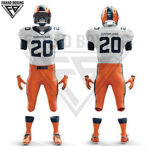 Maillot et pantalon personnalisables avec nom et logo d'équipe imprimés, uniforme sportif grande taille, polyester, maillots et hauts de football américain - Product Image 3