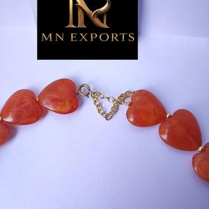 MN EXPORTS MNE-278 สร้อยคอไข่มุกธรรมชาติทรงหัวใจประดับด้วยเรซิ่นหลายชั้น ทำด้วยมือ สไตล์คริสเตียน เครื่องประดับแฟชั่นสำหรับผู้หญิง - Product Image 2