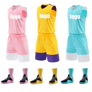 Uniformes de basket-ball de haute qualité, en polyester, à séchage rapide, en vente, ensembles de maillots de basket-ball - Product Image 1