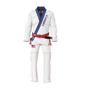 Kimono de Jiu-Jitsu pour hommes, de haute qualité, léger, 440 GSM, extensible, résistant à la déformation, 100% coton, avec logo personnalisé, équipement d'entraînement - Product Image 3