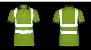 Chemises polo fluorescentes imperméables avec logo personnalisé, vêtements de sécurité réfléchissants unisexes, respirants, à manches courtes, pour le travail et la sécurité - Product Image 5