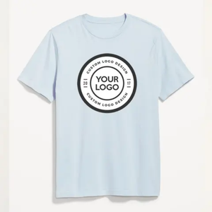 T-shirt à manches courtes et col rond pour homme, coupe ample, en jersey 100% coton, style vintage décontracté, avec motif imprimé lettres sur le devant, design de logo personnalisé - Product Image 2