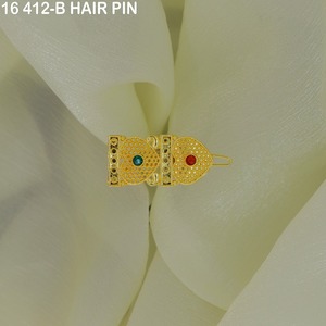 Pasador de Pelo Decorativo Chapado en Oro Árabe para Mujer, Joyería para el Cabello al por Mayor, Accesorios de Moda Árabe para el Cabello al por Mayor B2B - Product Image 5