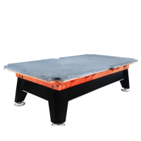 Table de billard américaine de luxe de 7 pieds pour tournoi, design portable en acier, plateau en contreplaqué massif, poches en cuir véritable, norme snooker