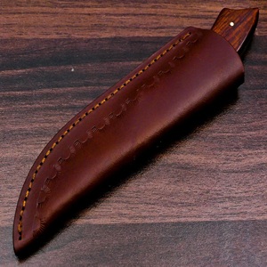 Cuchillo de caza de hoja fija de Damasco personalizado con mango de madera, cuchillo para exteriores, cuchillo de camping, suministro OEM, regalo para EE. UU. y la UE - Product Image 6