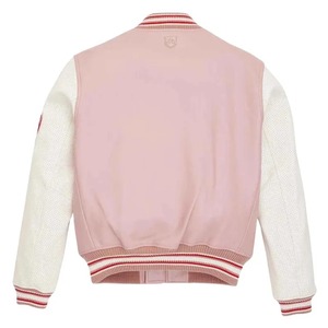 เสื้อแจ็คเก็ตบอมเบอร์หนังสีชมพู Avirex สำหรับผู้ชาย งานแฮนด์เมด สไตล์ USA Icon Varsity Flight Jacket สตรีทแวร์ ของขวัญสำหรับเขา - Product Image 2