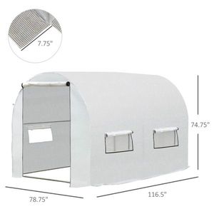 Mini Serra Moderna Facile da Montare con Struttura in Acciaio Zincato e PVC/PE per Uso Domestico e Giardino - Product Image 3