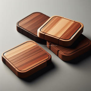 Sous-verres carrés en bois pour boissons Sous-verres écologiques et durables pour tasses à thé Blocs à découper durables - Product Image 3