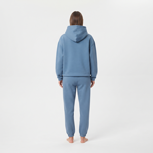 Conjunto deportivo informal de 2 piezas para mujer, sudadera con capucha y pantalón de chándal extragrande, a la moda. - Product Image 3