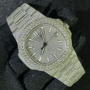 Relojes de Edición Limitada Mecánicos de Hip Hop Clásicos Unisex, Joyas de Belleza Hechas a Mano, con Diamantes Moissanite VVS1 y Acero Inoxidable - Product Image 1