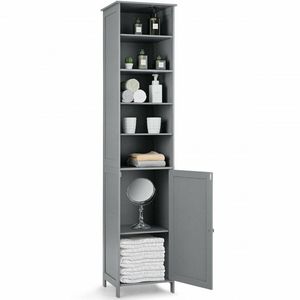 Armoire de rangement haute de luxe européenne pour salle de bain, 72FT, autoportante, en bois, pour hôtel et maison, gain de place - Product Image 1