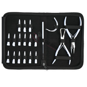 Kit de Herramientas para Extensiones de Cabello al por Mayor: Alicates de Crimpado con Microperlas Blancas, Herramienta de Extracción, Gancho de Tracción, Agujas de Coser Curvas, Clips de Estilizado - Product Image 1