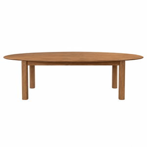 Table à manger ovale en teck massif moderne, design scandinave, imperméable, écologique, faite à la main, durable, 8 places, maison, hôtel - Product Image 1