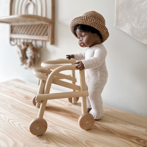 Baby <b>doll</b> walker rattan toy posterior & anterior walkers for <b>dolls</b> children role <b>play</b> toys - Product Image 3