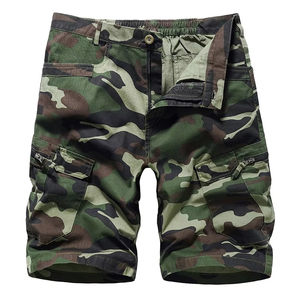 Pantalones Cortos Cargo Casuales de Algodón para Hombre con Cierre de un Solo Botón y Diseño de Patrón Personalizado para un Ajuste Elegante y Cómodo - Product Image 4