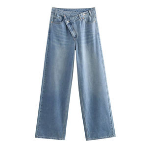Best Price High Quality Plus Size Women's Vintage Eco-Friendly Breathable Sand Wash Polyester/Cotton Streetwear Midweight Denim - Product Image 1