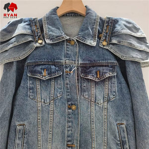 Veste en jean personnalisée Ryan Pro Gear pour femmes, tissu respirant et confortable avec logo personnalisé, design OEM - Product Image 1