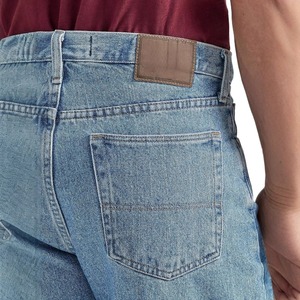Shorts en jean amples et décontractés pour homme, avec logo du fabricant OEM, design baggy, pour l'été, l'automne et le printemps, boutons personnalisés. - Product Image 5