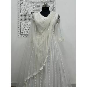 Beautiful XL Size Gown & Dupatta with Embroidery Thread and <b>Sequins</b> Work for Party Wear - Product Image 1