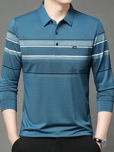 Meilleure vente T-shirt pour homme prix de gros Logo sur mesure polos longs à séchage rapide, polos pour hommes - Product Image 3