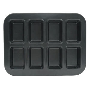 Mini molde para muffins de acero al carbono de 8 tazas, revestimiento antiadherente para facilitar la liberación y la limpieza, platos y sartenes para hornear - Product Image 1
