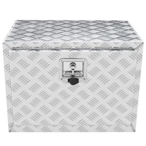 Cassone per Pickup in Alluminio Rinforzato con Piastra Diamantata 24\" X 14\" X 16\" con Serratura e Chiavi, Accessorio per Stoccaggio e Controllo Carico - Product Image 5