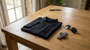Polo Negro de Lujo Personalizado para Hombre, Camiseta de Poliéster Piqué Premium que Absorbe la Humedad, Logotipo de Silicona, Uniforme Corporativo para Golf, Tenis, OEM, ODM - Product Image 4