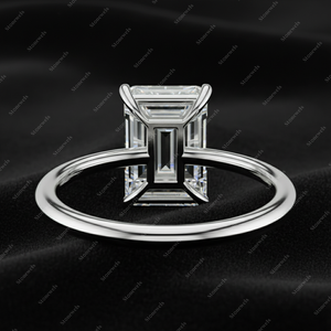 GIA IGI Certified DEF VVS VS Lab Grown Diamond Initial Letter I <b>Ring</b> in Fine Gold Modern <b>Solitaire</b> Jewelry Gift - Product Image 2